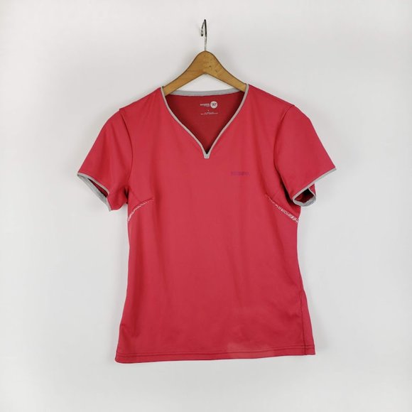 Rossignol Tops - Rossignol short sleeve athletic top womens Large coral grey performance